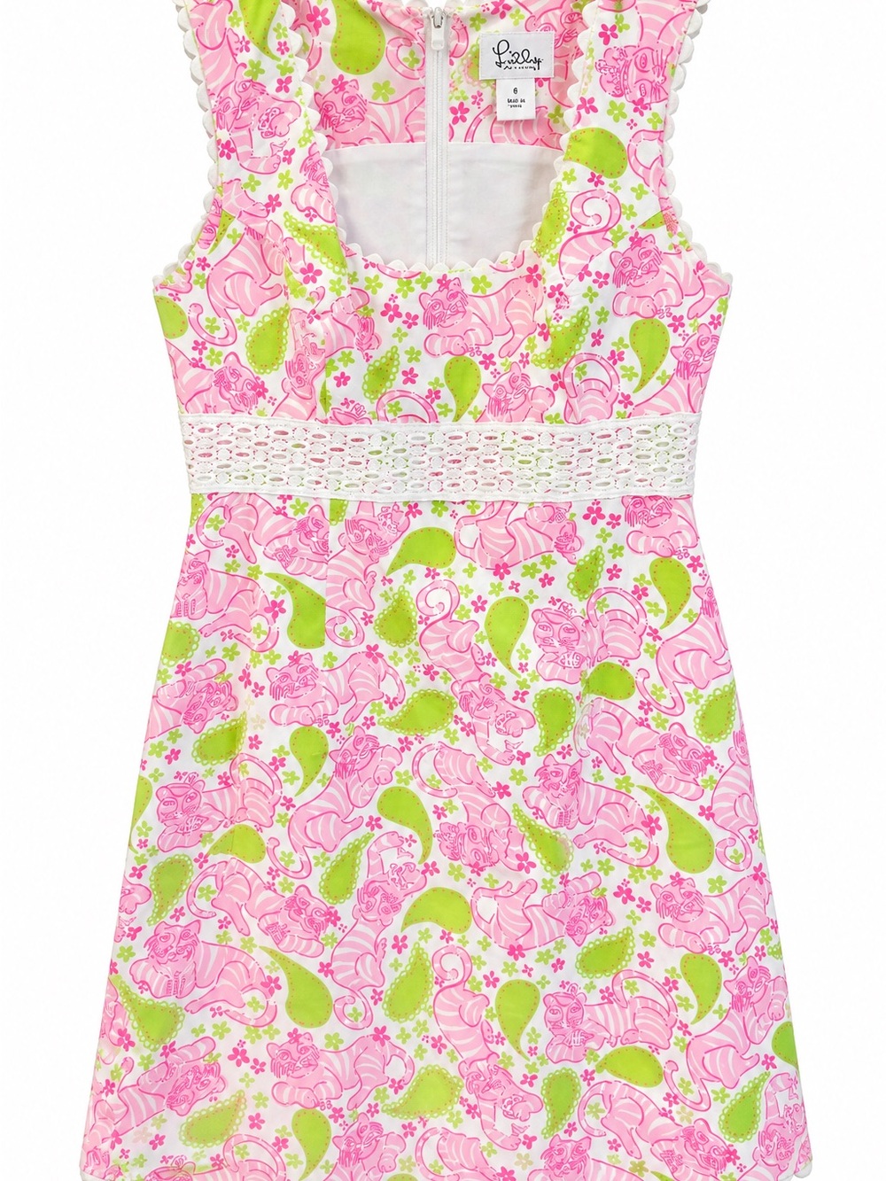 Vintage Lilly Pulitzer White Label "Black Jack" Shift Dress 6